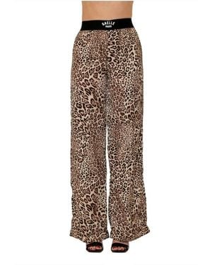 Gaelle Paris Wide Trousers - Brown