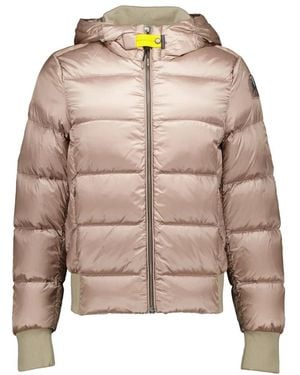 Parajumpers Jassen ,Leer Mariah Hooded Down Jacket - Naturel