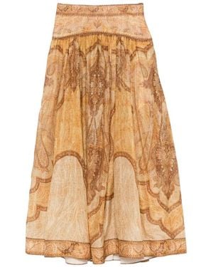 Zimmermann Rokken ,Geel ,Katoen Wanderlust Maxi Rok - Naturel