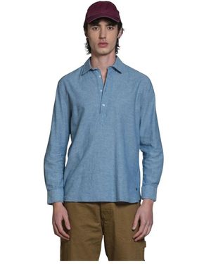 Impure Overhemden ,Blauw ,Casual Shirts