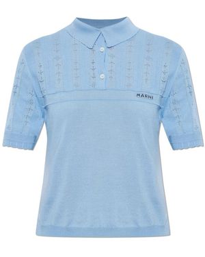 Marni V-Neck Knitwear - Bleu