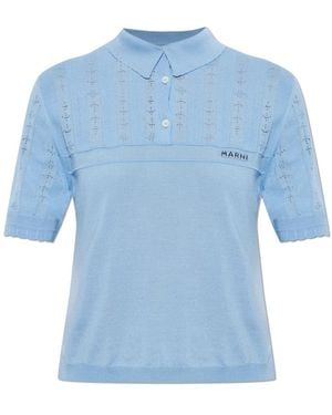 Marni V-Neck Truien - Blauw