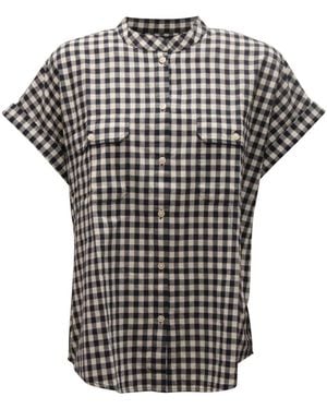 Woolrich Blau Karierte Bluse Buffalo - Schwarz