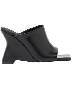 Twentyfourhaitch Heeled Mules - Black
