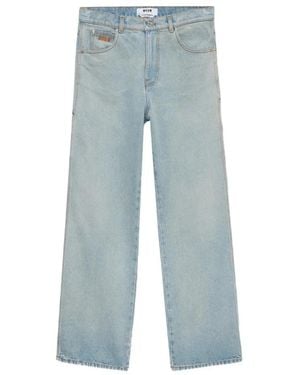 MSGM Jeans ,Blauw ,Wide Jeans