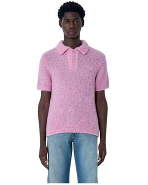 ERL Mohair-Blend Polo Shirt - Lila