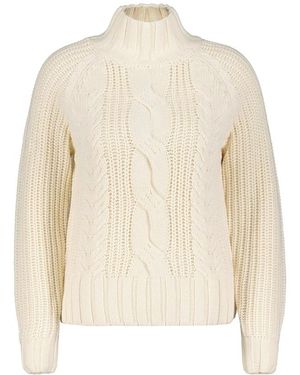 Red Button Turtle Neck Sweater Creme - Natur