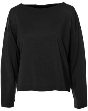 DRYKORN Cropped longsleeve con scollo a barca - Nero