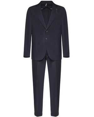 Santaniello Single Breasted Suits - Blue