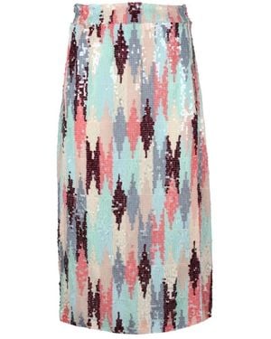 WEILI ZHENG Midi Skirts - Blue