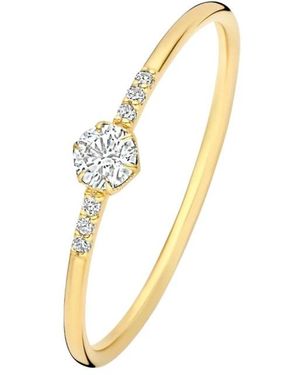 Isabel Bernard Accessoires ,Geel ,De La Paix Belinda Ring Met Diamant - Metallic