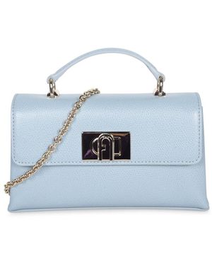 Furla Elegante Leder Umhängetasche - Blau