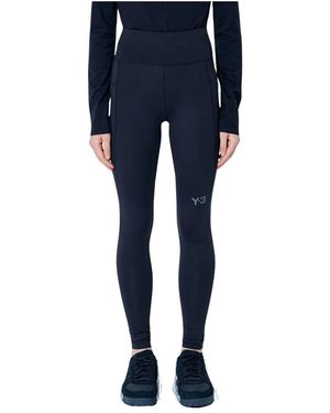 Y-3 Fitness ,Zwart ,Hardlooptight - Blauw