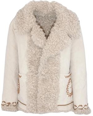 PHO® Firenze Faux Fur & Shearling Jackets - Neutro