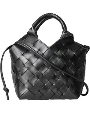 Cala & Jade Misu Handtasche Aus Schwarzem Leder