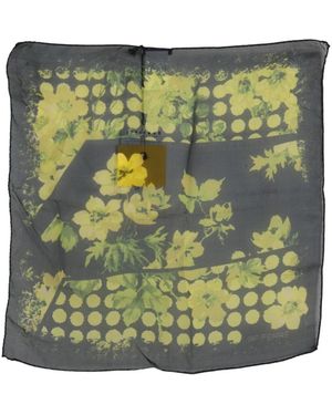 Gianfranco Ferré Elegante Bloemen Zijden Sjaal - Groen