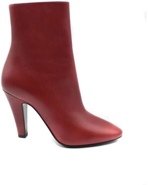 Saint Laurent Heeled Boots - Red