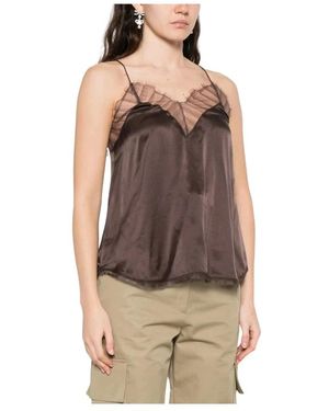 IRO Sleeveless Tops - Brown