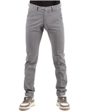 BRIGLIA Slim-Fit Trousers - Grey