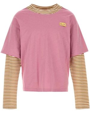 Marni Tops ,Roze ,Katoen Gelaagd T-Shirt