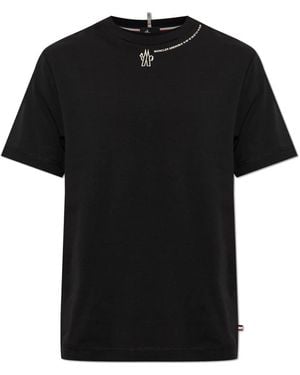 Moncler Tops ,Zwart ,Katoen Après-Ski T-Shirt