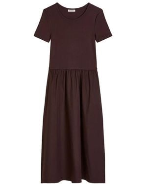Marc O' Polo Jerseykleid Midi Slim Fit - Braun