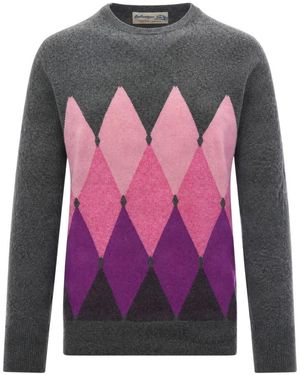 Ballantyne Rundhals-Strickpullover - Pink