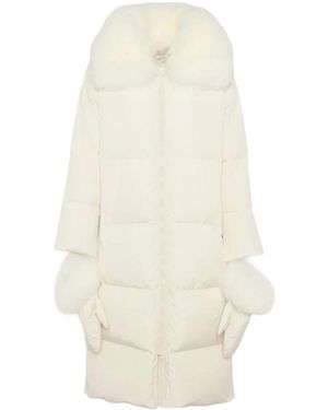 Yves Salomon Single-Breasted Coats - White