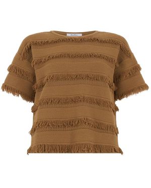 Max Mara Round-Neck Knitwear - Brown