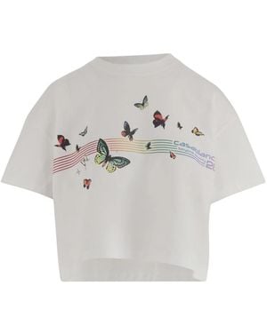 CASABLANCA Cotton T-Shirt With Logo - White