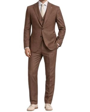 Bharnaba Single Breasted Suits - Marron