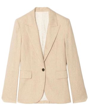 Zadig & Voltaire Jassen ,Bruin ,Blazer Met Gouden Strepen - Naturel