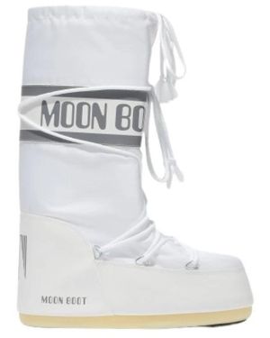 Moon Boot Schoenen ,Wit ,Nylon Icon Witte Nylon Laarzen - Blauw