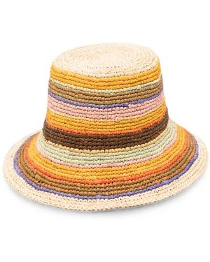 Zimmermann Raffia Bucket Hat - Geel