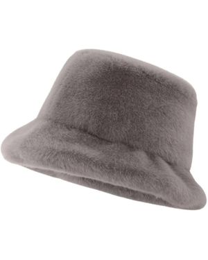 Ibana Accessoires ,Grijs ,Fur Bucket Hat