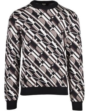 Fendi Pullover Met Ronde Hals - Zwart