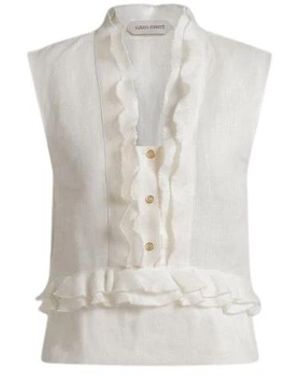 Alberta Ferretti Sleeveless Tops - White