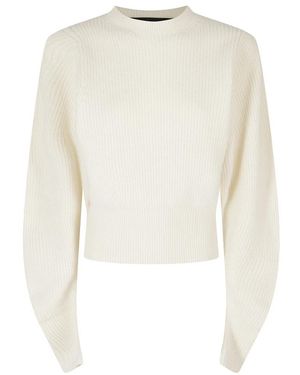FEDERICA TOSI Pullover Mit Ballonärmeln - Weiß