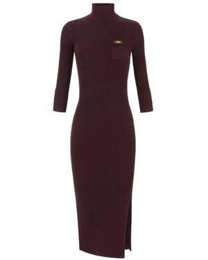 Elisabetta Franchi Knitted Dresses - Red