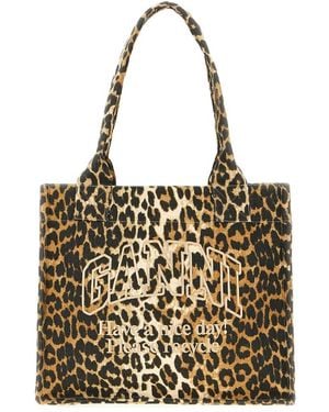 Ganni Tote Bags - Metallic