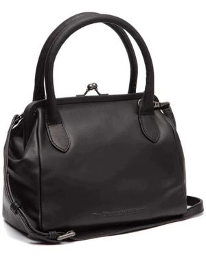 The Chesterfield Brand Zwarte Leren Compacte Schoudertas