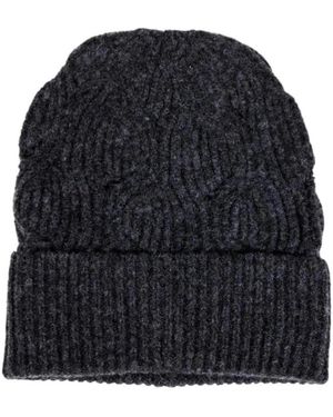 ONLY Accessoires ,Grijs ,Wol Gezellige Mix Gebreide Muts - Zwart
