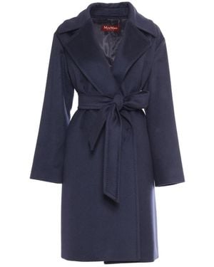 Max Mara Belted Coats - Blue
