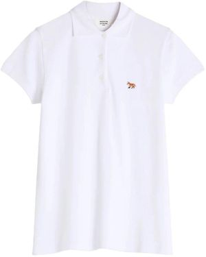 Maison Kitsuné Fox Patch Polo - Weiß