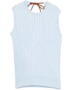 Plan C V-Neck Knitwear - Blue