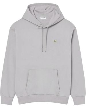 Lacoste Hoodies & Sweatvesten ,Grijs ,Katoen Hoodies