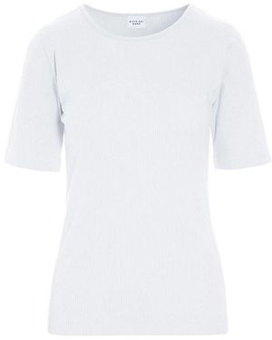 Bitte Kai Rand Weiße Rippstrickbluse