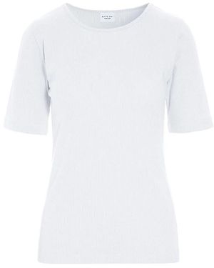 Bitte Kai Rand Tops ,Wit ,Katoen Witte Ribgebreide Blouse
