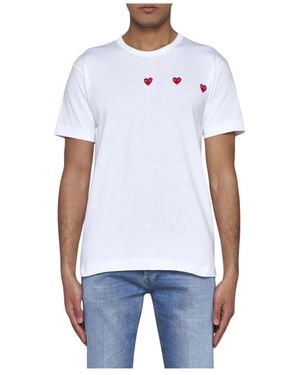 COMME DES GARÇONS PLAY T-Shirts - White