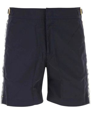 Orlebar Brown Bulldog Border Tape Zwemshorts - Blauw